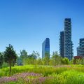 Milan city downtown Porta Nuova business district in Italy